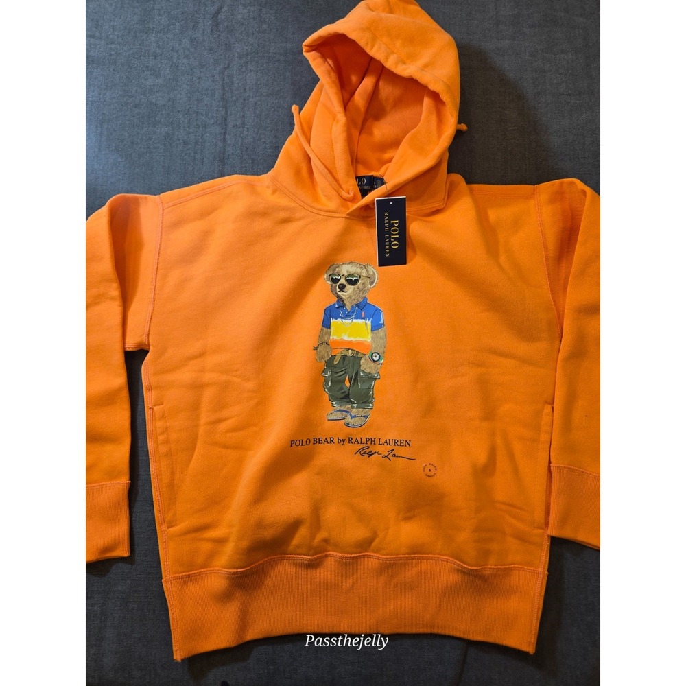 Polo Ralph Lauren Polo Bear Fleece Hoodie Men's S Vintage Classic Fit MSRP $198